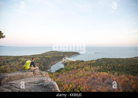 L'Acadia national park sur Mount Desert Island, Maine Banque D'Images