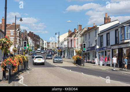 High Street, Halstead, Essex, Angleterre, Royaume-Uni Banque D'Images