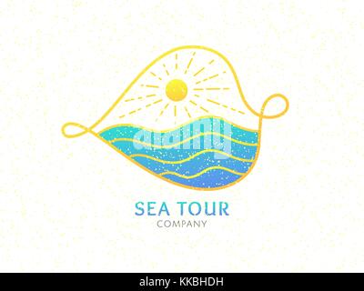 Croisière logo Illustration de Vecteur