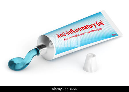 Le rendu 3D de l'anti-infloammatory isolé sur fond blanc gel Banque D'Images