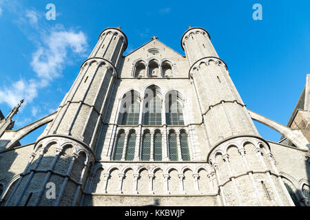 La cathédrale Saint Salvator dans centre historique ville de Bruges, Belgique. Banque D'Images