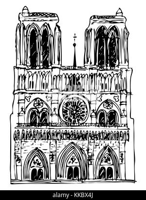 Basilique Notre-Dame - illustration Banque D'Images
