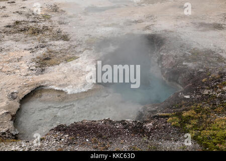 Globe argent fonction thermique en biscuit geyser geyser Basin, parc national de Yellowstone Banque D'Images