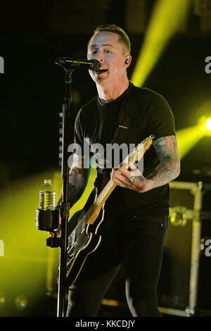 FORT LAUDERDALE FL - 14 OCTOBRE : Ryan Key de Yellowcard se produit à Revolution le 14 octobre 2015 à Fort Lauderdale, Floride People : Ryan Key Banque D'Images