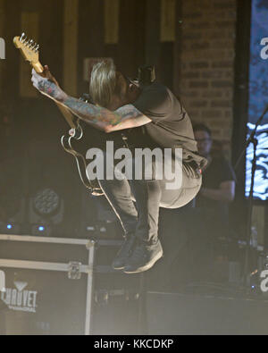 FORT LAUDERDALE FL - 14 OCTOBRE : Ryan Key de Yellowcard se produit à Revolution le 14 octobre 2015 à Fort Lauderdale, Floride People : Ryan Key Banque D'Images