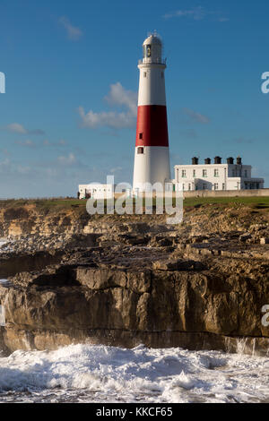 Angleterre weymouth dorset portland portland bill en pleine tempête Banque D'Images