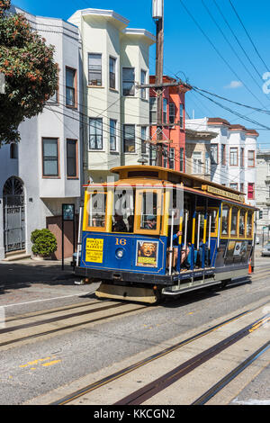Powell-Market line cable car, San Francisco, California, USA Banque D'Images