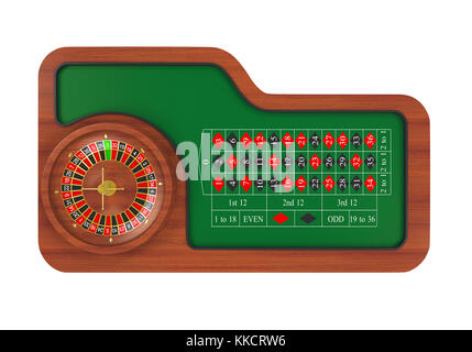 La roue de roulette de casino isolé Banque D'Images