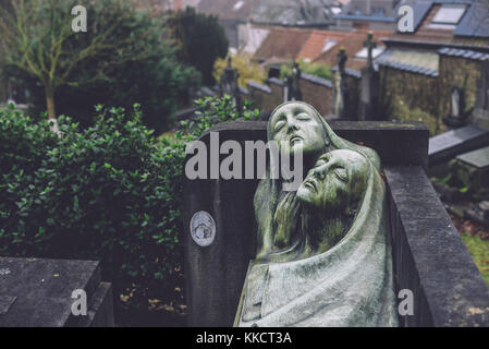 Monuments et des tombes du cimetière de Gand, Belgique Banque D'Images