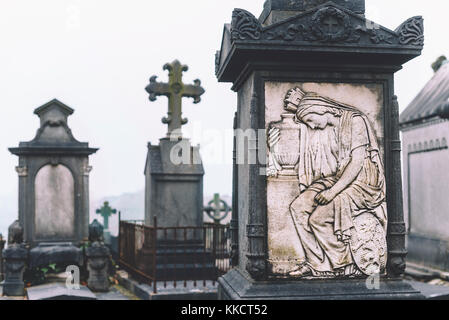 Monuments et des tombes du cimetière de Gand, Belgique Banque D'Images