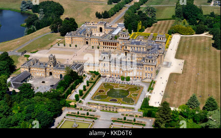 Le palais de Blenheim à partir de l'air Banque D'Images