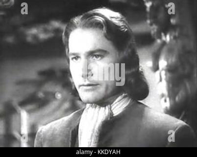 Errol Flynn dans Capitaine Blood trailer Banque D'Images