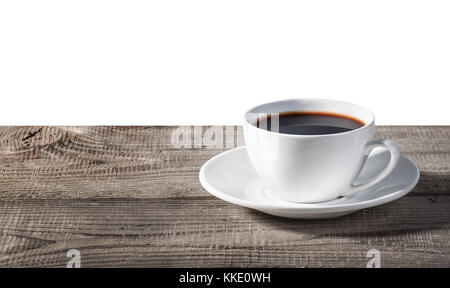 Tasse de café sur une table en bois Banque D'Images