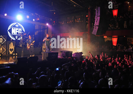 FORT LAUDERDALE FL - 14 OCTOBRE : Ian Grushka, Jordan Pundik, Cyrus Bolooki, Chad Gilbert de New Found Glory se produit à Revolution le 14 octobre 2015 à Fort Lauderdale, Florida People : Ian Grushka, Jordan Pundik, Cyrus Bolooki, Chad Gilbert Banque D'Images