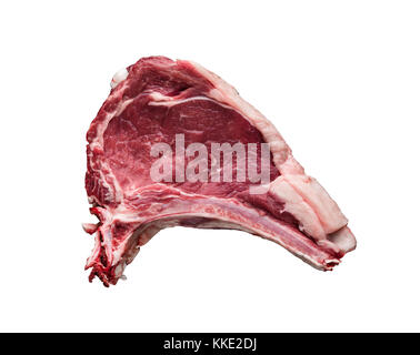 La viande crue isolé sur fond blanc libre. La vue d'en haut Banque D'Images