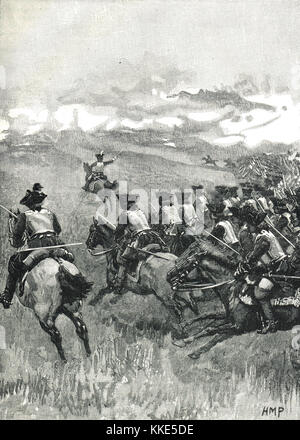 Bataille de Blenheim, responsable du cheval de Marlborough, 13 août 1704, Guerre de succession d'Espagne. Banque D'Images