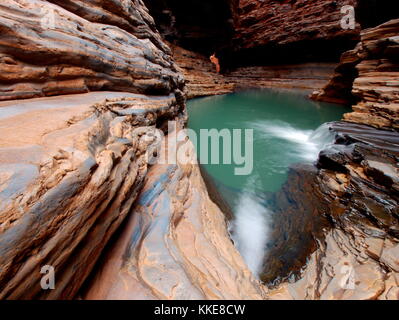 Kermits pool dans le hancock gorge, parc national de Karijini, Australie occidentale Banque D'Images