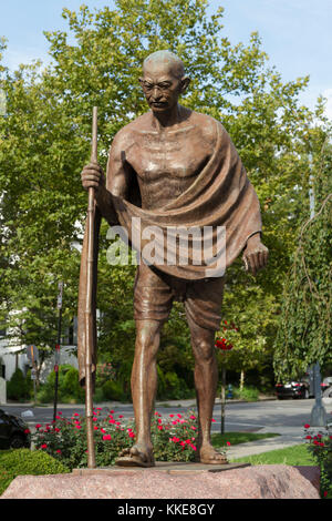 Le Mahatma Gandhi Memorial, installé en face de l'ambassade de l'Inde sur Massachusetts Avenue NW, Washington DC, United States. Banque D'Images