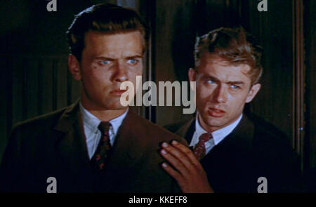 Richard Davalos et James Dean dans East of Eden trailer Banque D'Images