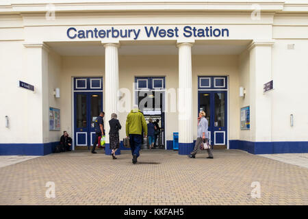 La gare ouest de Canterbury, Canterbury, Kent, UK Banque D'Images