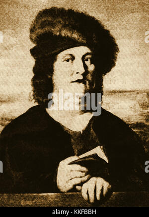 Philippus Theophrastus Aureolus Paracelsus (Bombastus von Hohenheim) simplement né Théophraste von Hohenheim - médecin d'origine suisse, alchimiste, astrologue et astronome de la Renaissance allemande. vers 1493- 1541 - appelée le père de la toxicologie Banque D'Images