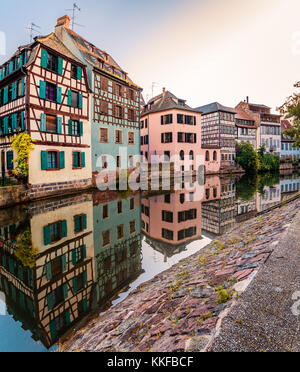 Belle vue de Strasbourg en France en été Banque D'Images