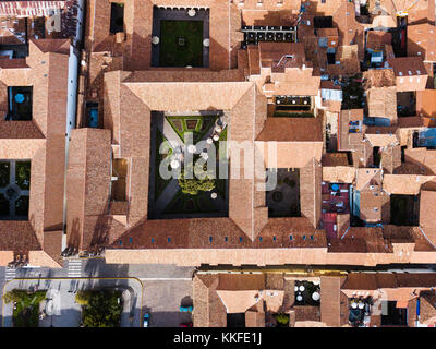 Toits de la ville de Cusco au Pérou vue aérienne Banque D'Images