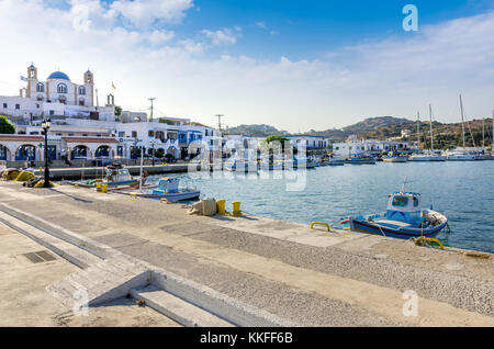 24 août 2017 - L'île de Lipsi, Grèce - Le port pittoresque de l'île de Lipsi, Dodécanèse, Grèce Banque D'Images