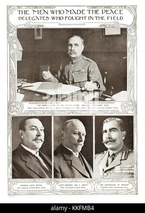 1919 Le graphique les délégués lors de la signature du Traité de Versailles Banque D'Images