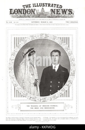 1919 Illustrated London News mariage de la princesse Patricia de Connaught et Alexander Ramsay Banque D'Images