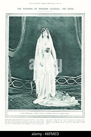 1919 Illustrated London News mariage de la princesse Patricia de Connaught et Alexander Ramsay Banque D'Images