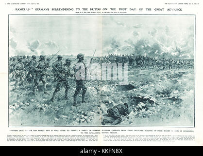 1916 Illustrated London News les troupes allemandes sur la somme de rachat Banque D'Images