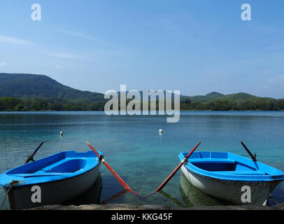 Paysage du lac de Banyoles à Gérone, Espagne Banque D'Images