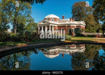 Monticello, Thomas Jefferson's Home, Charlottesville, VA, United States Banque D'Images