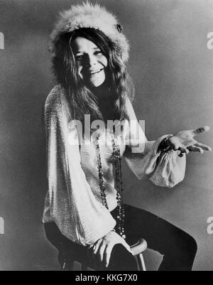 Janis Joplin assis 1970 Banque D'Images