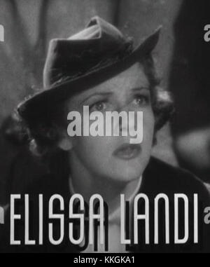 Elissa Landi apparaît dans la bande-annonce de 'After the Thin Man', un film mystère de 1936. Le film la présente comme un personnage clé dans cette histoire policière de style noir. Banque D'Images