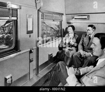 Le California Zephyr est un célèbre train connu pour sa route pittoresque et ses compartiments luxueux. Il fait partie de l'histoire du chemin de fer américain, offrant une expérience de voyage historique. Banque D'Images