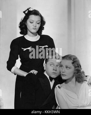 Ann Rutherford Mickey Rooney Virginia Grey The Hardys Ride High 1939 Banque D'Images