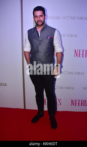 Mumbai, Inde. 30 novembre 2017. L'acteur indien Aftab assiste à la célèbre marque ethnique Neeru's, une vitrine exclusive du lancement du studio signature 1000 à Mumbai. Crédit : SOPA/ZUMA Wire/Alamy Live News Banque D'Images