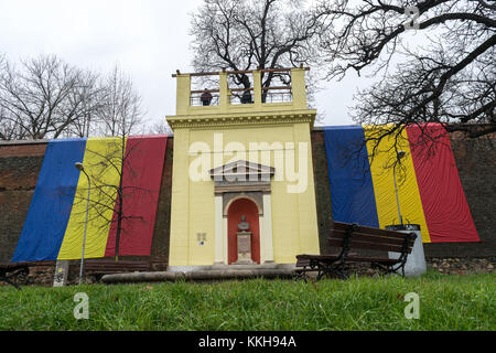 Sibiu, Roumanie - 1 décembre 2017 : Journée nationale à Sibiu, Roumanie, région de Transylvanie : Crédit Ungureanu Vadim/Alamy Live News Banque D'Images