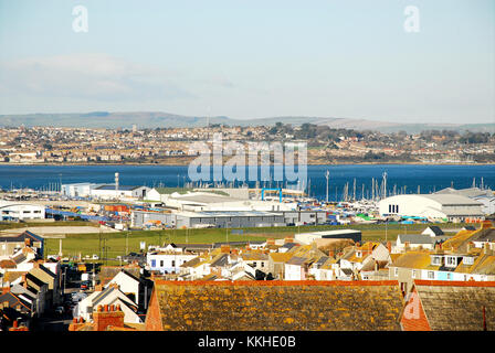 Portland, Dorset. 1er décembre 2017 - Sunny Portland Harbour sur le premier jour officiel de l'hiver crédit : Stuart fretwell/Alamy live news Banque D'Images