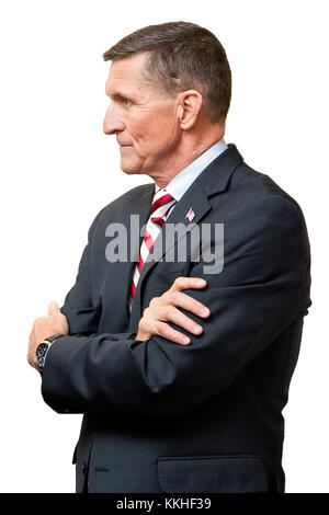 Fichier. 1er décembre 2017. ancien conseiller à la sécurité nationale américain Michael Flynn a plaidé coupable de mentir à la Federal Bureau of Investigation concernant ses contacts avec la Russie incorrecte. photo : 12 septembre, 2016 - New York, New York, USA - Michael Flynn, ancien lieutenant-général de l'armée des États-Unis qui était le 18e directeur de l'agence de renseignement de la défense et a été le 25e conseiller à la sécurité nationale, New York, New York, le 12 septembre 2016. photographie par sheehan beowulf beowulf sheehan/crédit : zuma wire/Alamy live news Banque D'Images