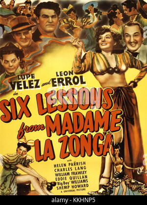 Affiche - six leçons de Madame la Zonga Banque D'Images