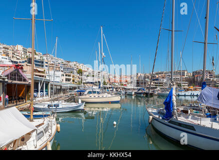 Bateaux dans le Pirée Mikrolimano, Le Pirée (Athènes, Grèce), Banque D'Images