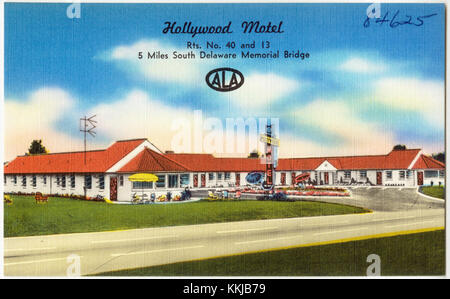 Hollywood Motel, RTS. N° 40 et 13, 5 miles sud Delaware Memorial Bridge (84625) Banque D'Images