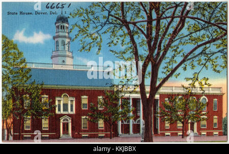 La State House à Douvres, Delaware, est un bâtiment historique du gouvernement qui a servi de siège législatif à l'État du Delaware. C'est un point de repère important dans l'histoire et l'architecture de l'État. Banque D'Images