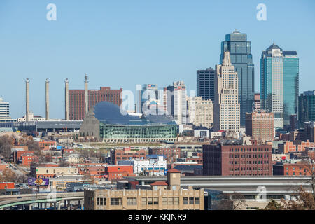 Kansas City skyline durant la journée. Banque D'Images