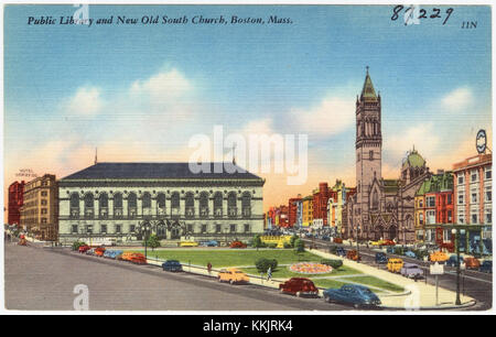 Bibliothèque publique et nouvelle Old South Church, Boston, Mass (87229) Banque D'Images