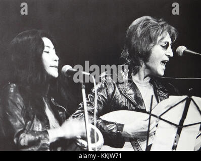 Yoko Ono et John Lennon à John Sinclair Freedom Rally Banque D'Images