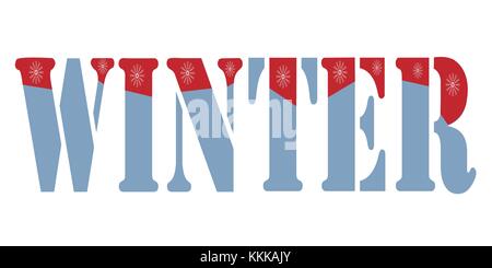 Logo texte d'hiver Illustration de Vecteur